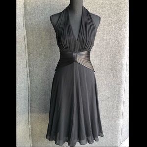 Tadashi Silk Halter Cocktail Dress